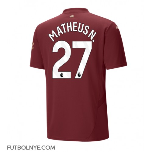 Camiseta Manchester City Matheus Nunes #27 Tercera Equipación 2024-25 manga corta